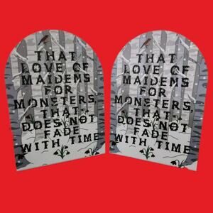 Love Of Maidens For Monsters Bookend Set Decor Preppy Dark Academia